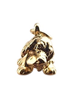 14K Yellow Gold Articulating Cocker Spaniel Dog Charm #22004