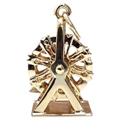 14K Yellow Gold Articulating Ferris Wheel Charm #25621