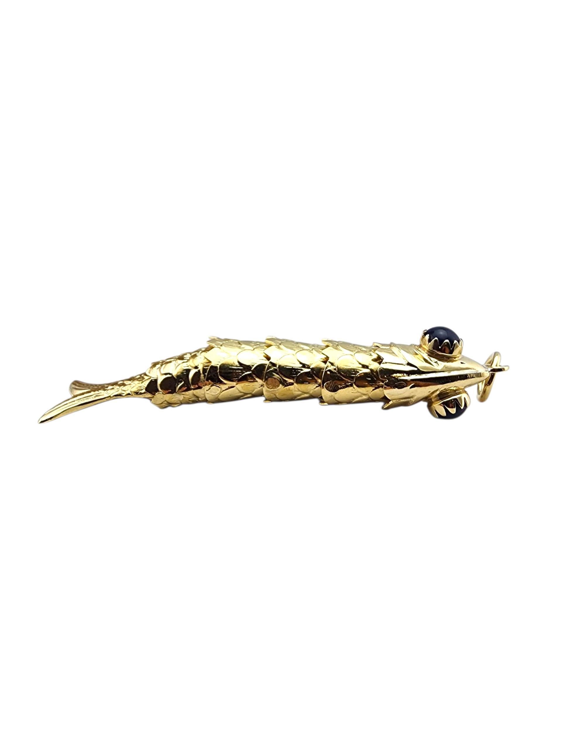 De las mujeres Colgante de pez articulado de oro amarillo de 14 quilates #22409 en venta