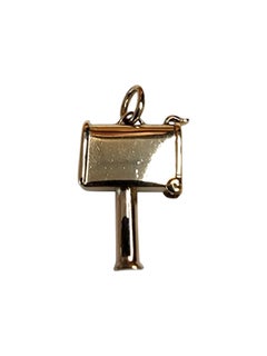 Charme articolato a forma di cassetta postale in oro giallo 14 carati n. 25554