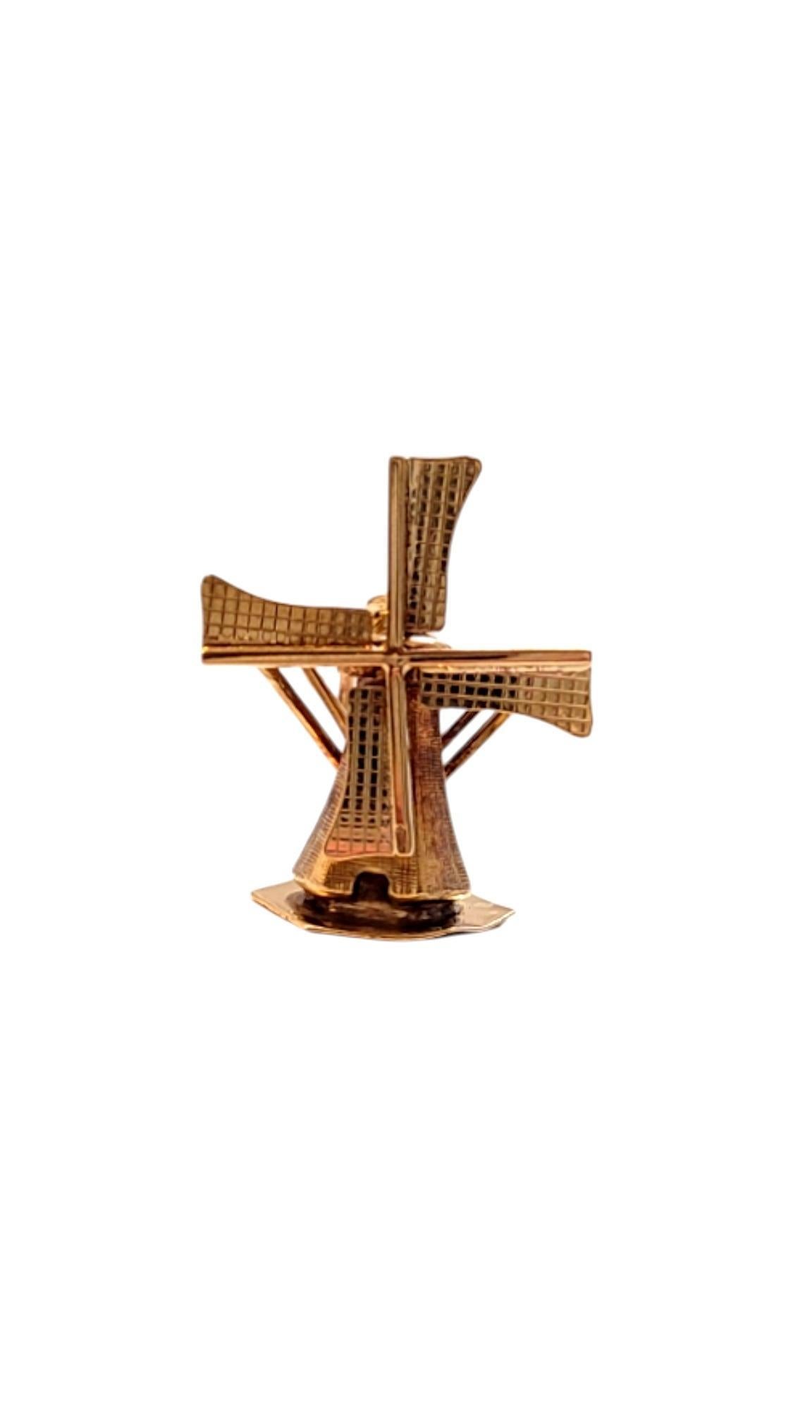 Charm en or jaune 14K en forme de moulin à vent articulé

Cette breloque de moulin à vent en or jaune 14 carats présente un design articulé, capturant le charme d'un moulin à vent classique avec des détails exquis, et ajoute une touche dynamique à