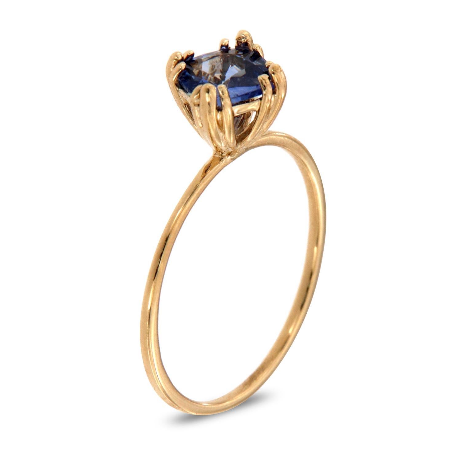This petite rustic style ring is impressive in its Organic appeal, featuring a natural blue asscher sapphire set in a delicate 12 prongs basket. Experience the difference in person!

Product details: 

Center Gemstone Type: SAPPHIRE
Center Gemstone