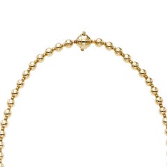 14 Karat Yellow Gold Atmosphere Bead Necklace