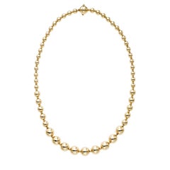 14 Karat Yellow Gold Atmosphere Bead Necklace