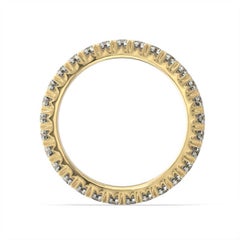 Anello Audrey French Pave Eternity in oro giallo 14 carati "1 Ct. tw