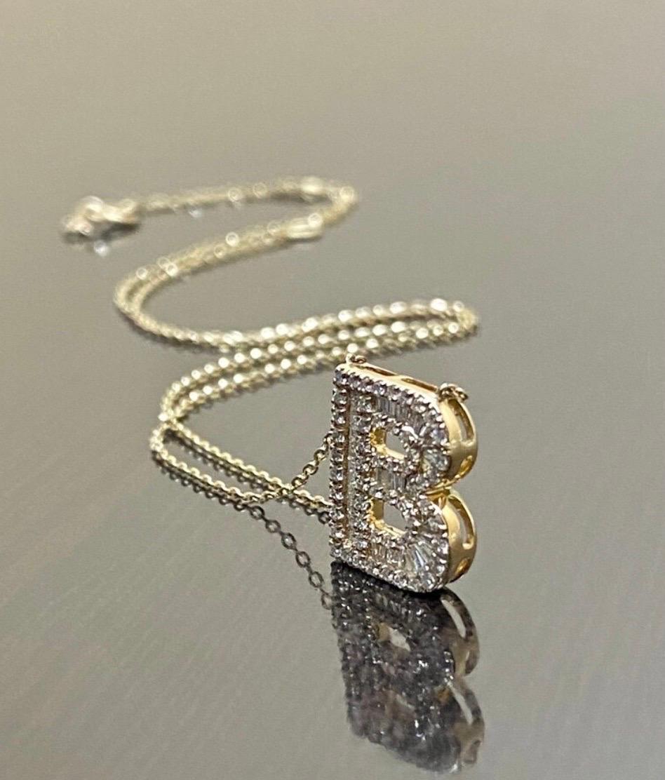 diamond letter b necklace