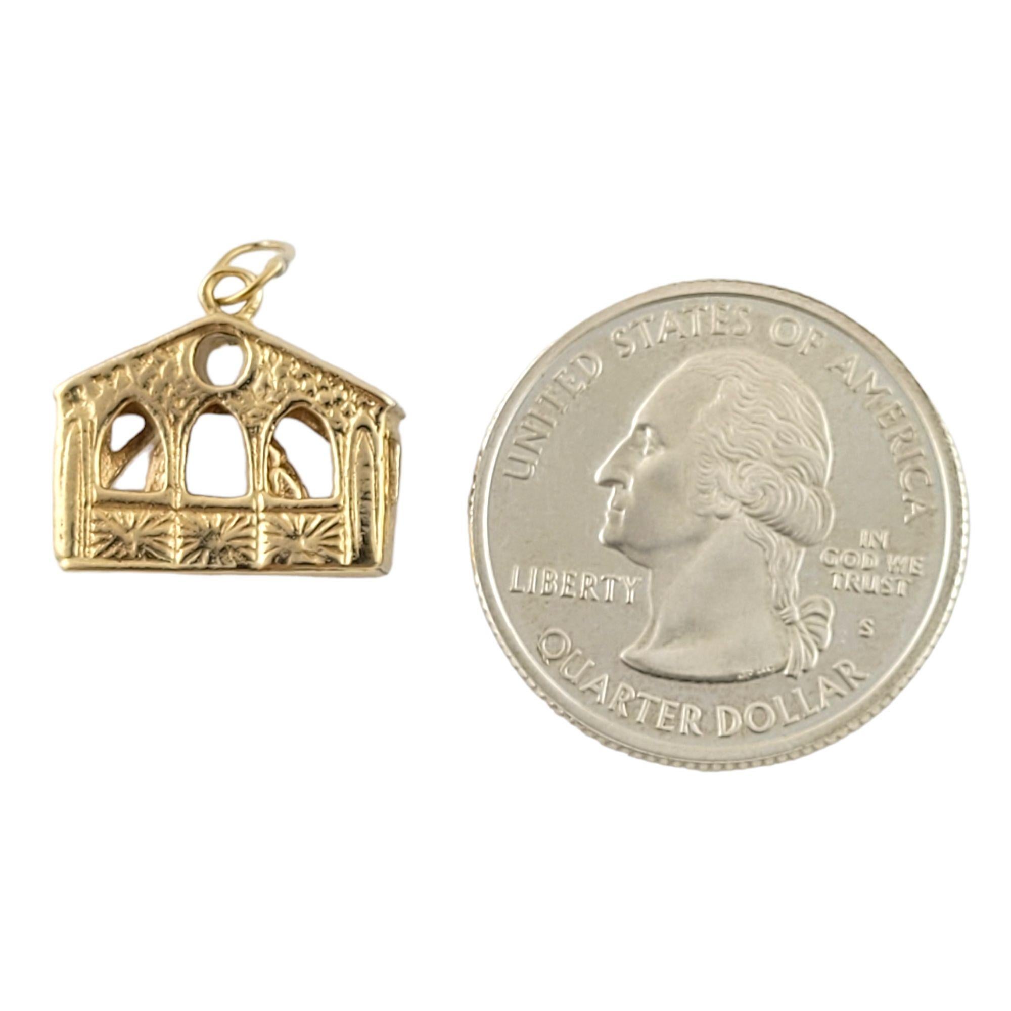 14K Gelbgold Baby Jesus Nativity-Szene-Charm 1