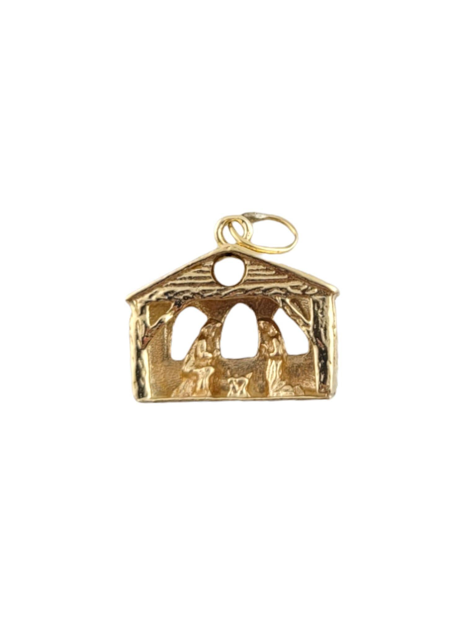 14K Gelbgold Baby Jesus Nativity-Szene-Charm 2