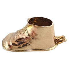 14K Yellow Gold Baby Shoe Charm #18184