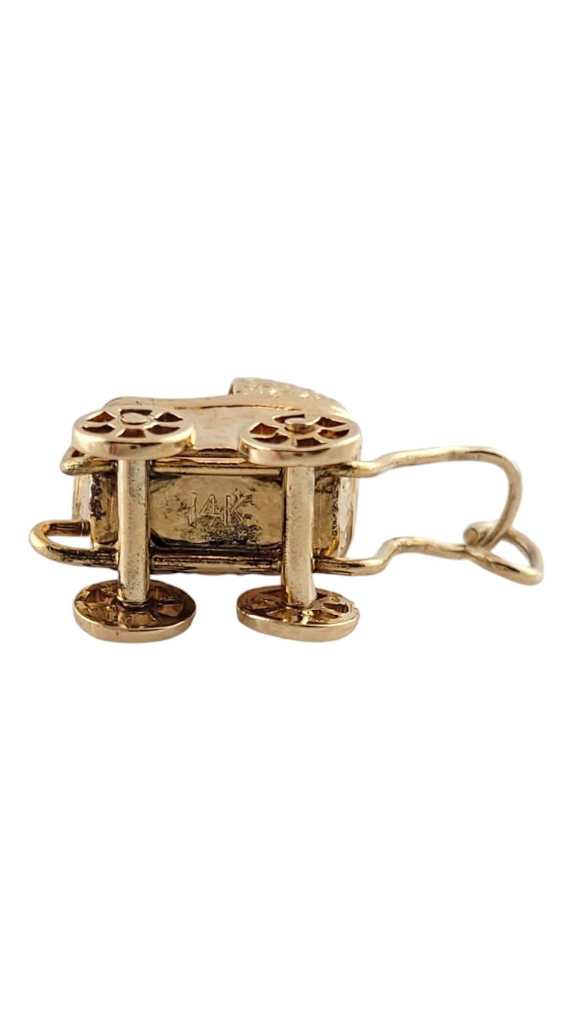 14K Yellow Gold Baby Stroller Charm #18182 2