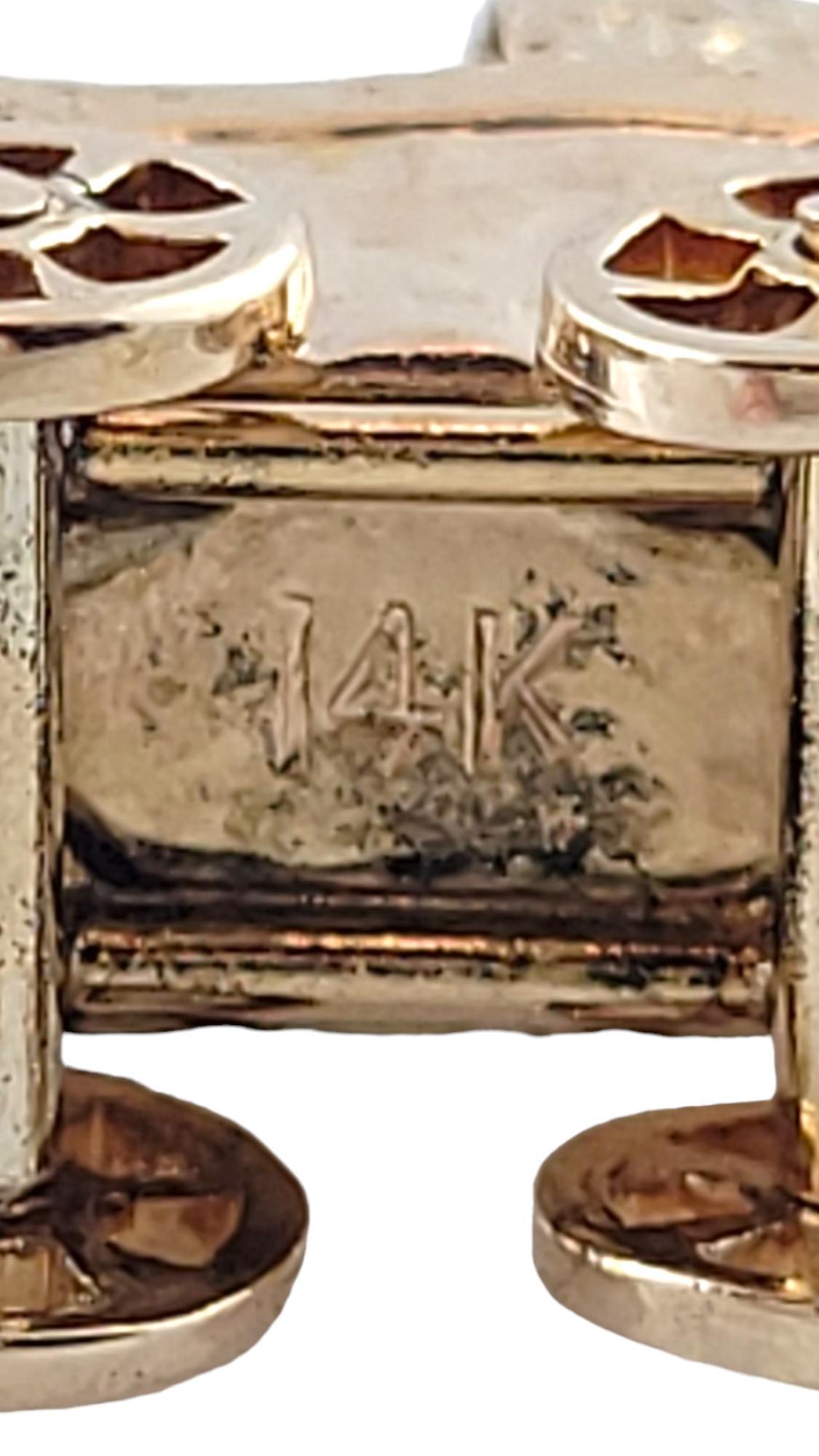 14K Yellow Gold Baby Stroller Charm #18182 3