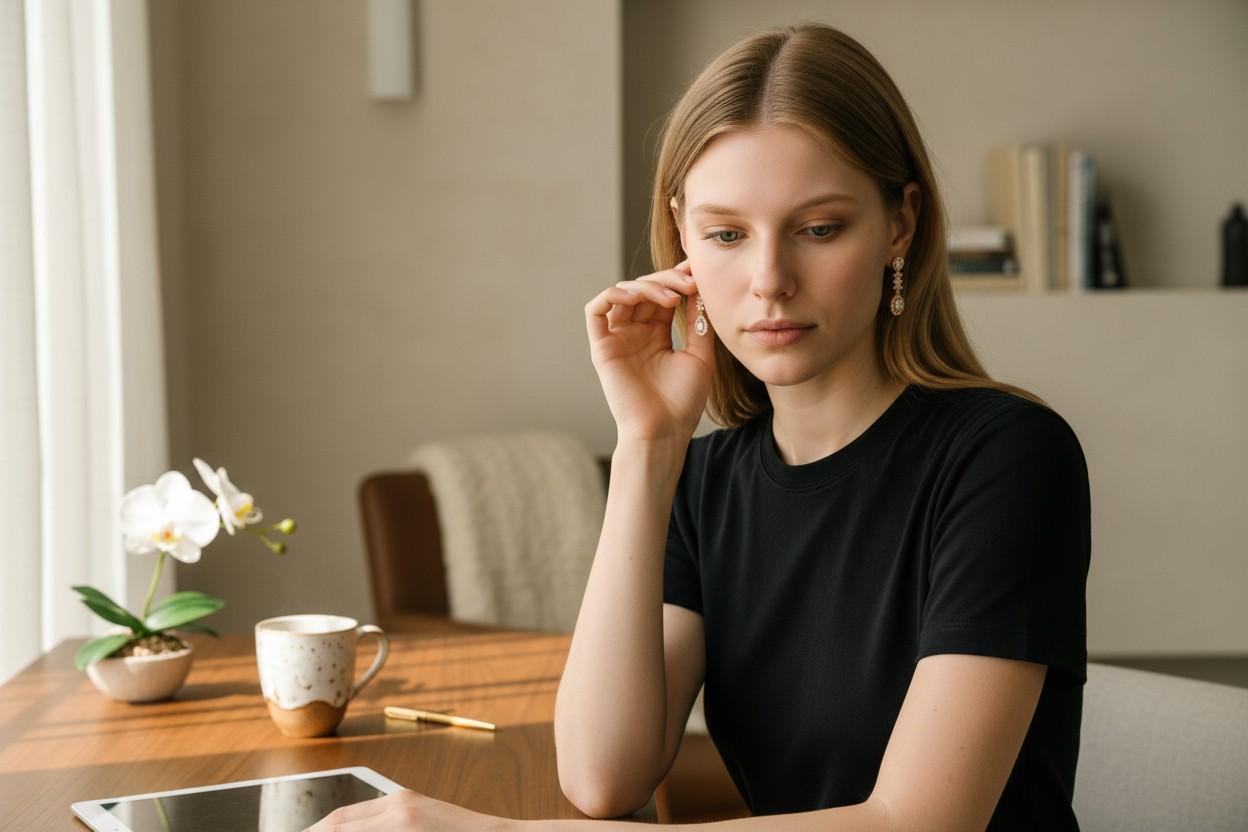 Taglio baguette 14K Yellow Gold Baguette and Round Diamond Dangle Delicate In Size Earrings in vendita