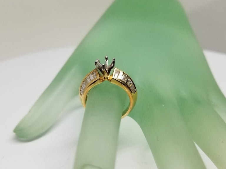 14K Yellow Gold Women's Diamond Engagement Ring
