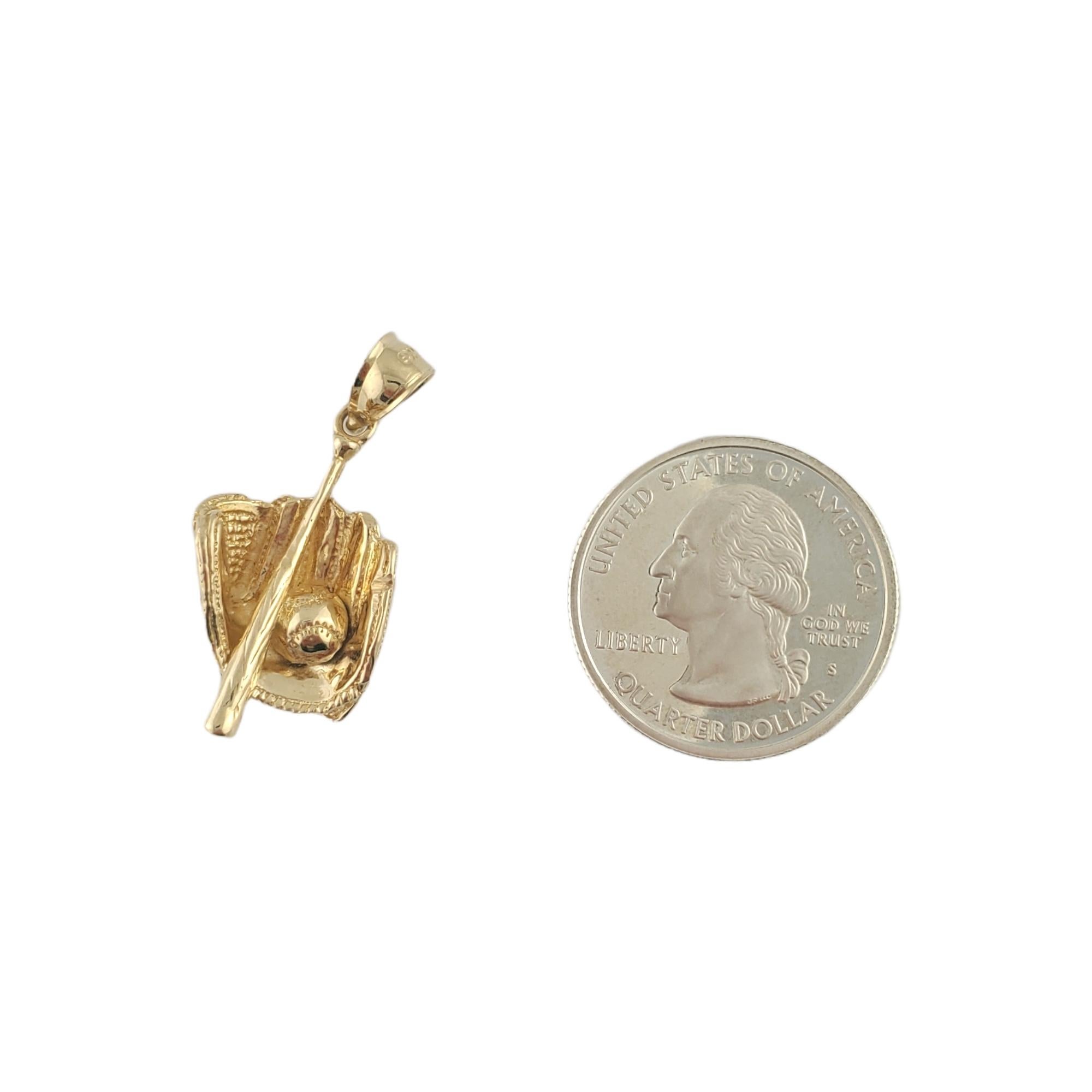 baseball pendant gold