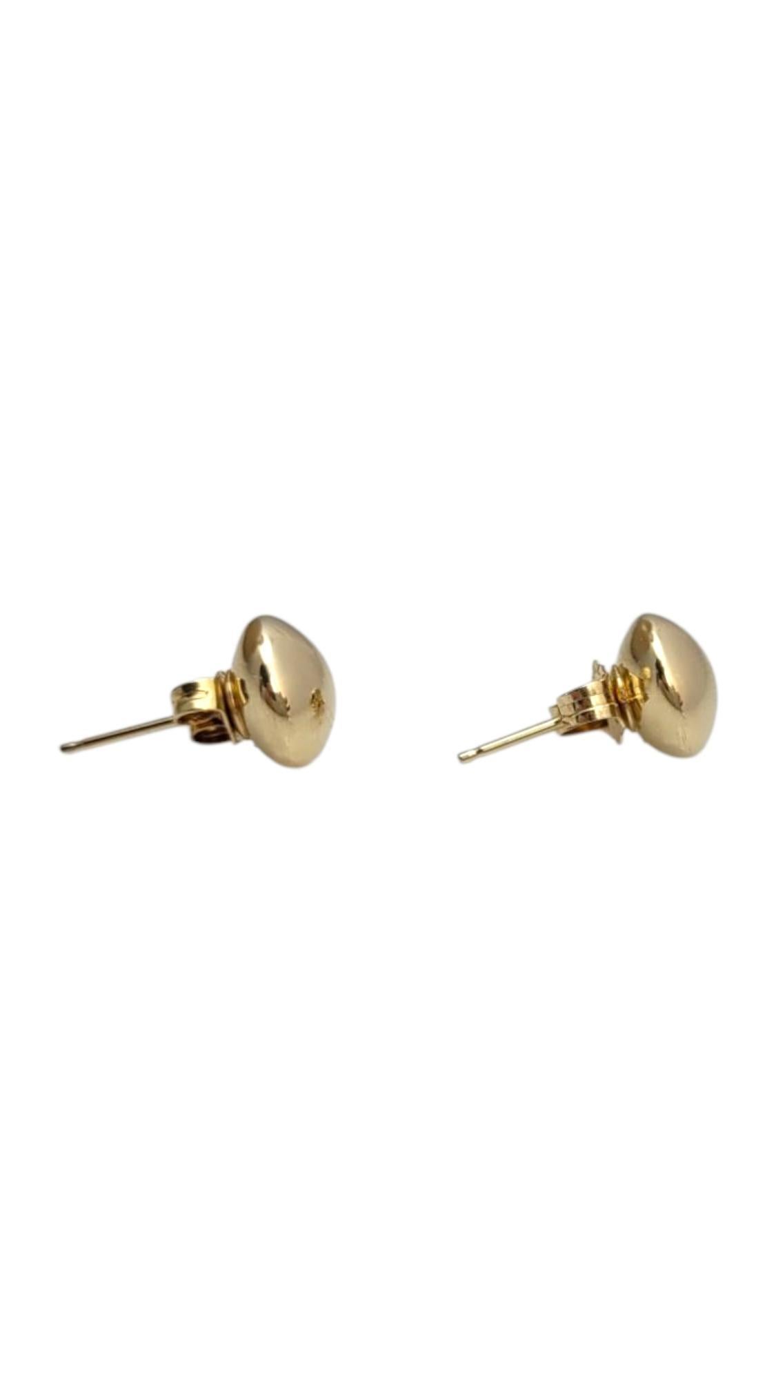 Donna 14K Yellow Gold Ball Button Stud Earrings #21650 in vendita