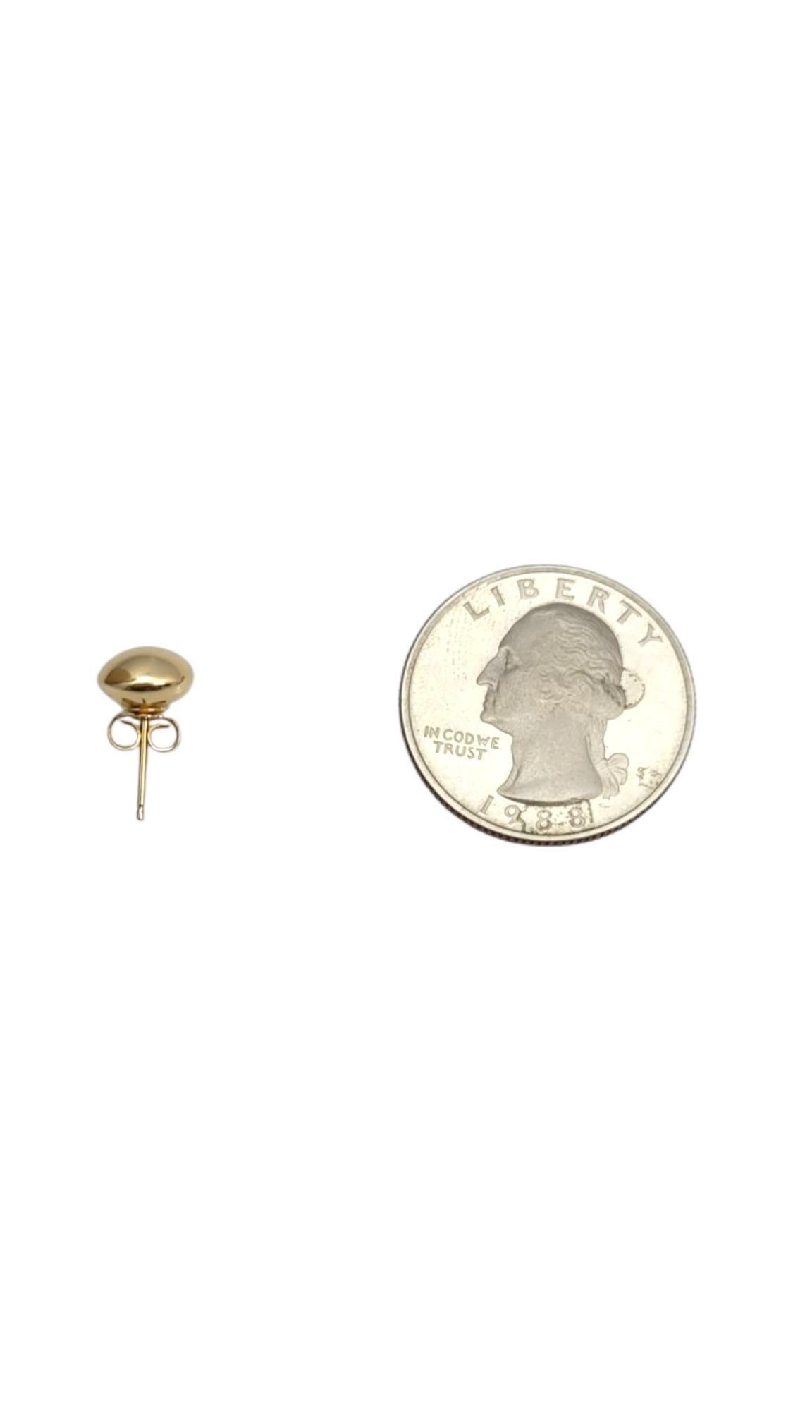 14K Yellow Gold Ball Button Stud Earrings #21650 in vendita 2