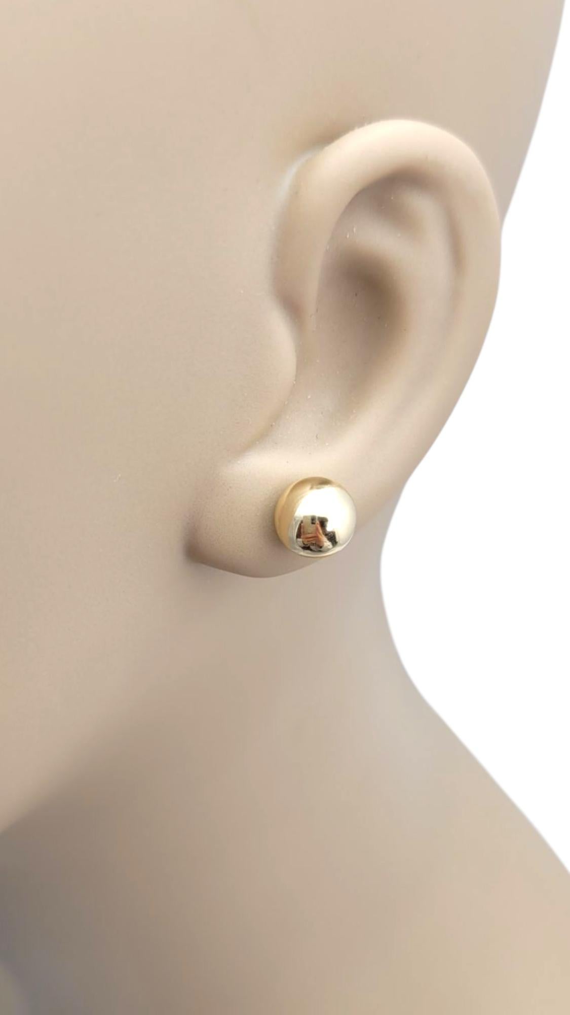 14K Yellow Gold Ball Button Stud Earrings #21650 in vendita 3