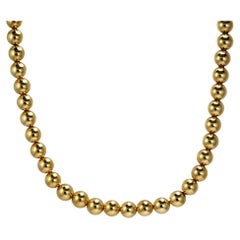 14K Yellow Gold Ball Necklace, 23.3g