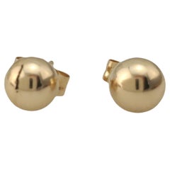 14K Yellow Gold Ball Stud Earrings #17800