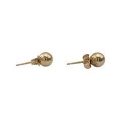 14K Yellow Gold Ball Stud Earrings #17806