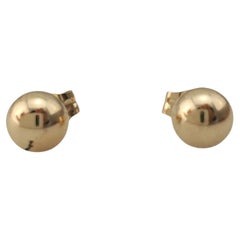 14K Yellow Gold Ball Stud Earrings #17806