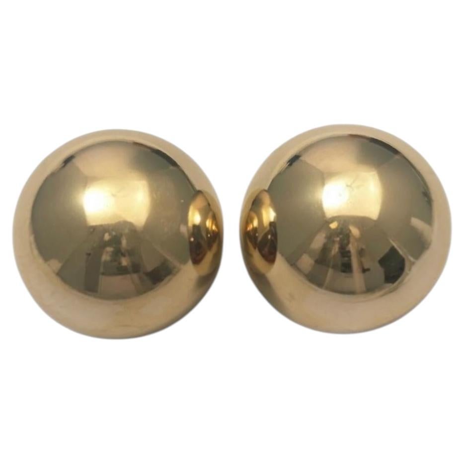 14K Yellow Gold Ball Stud Earrings #25156