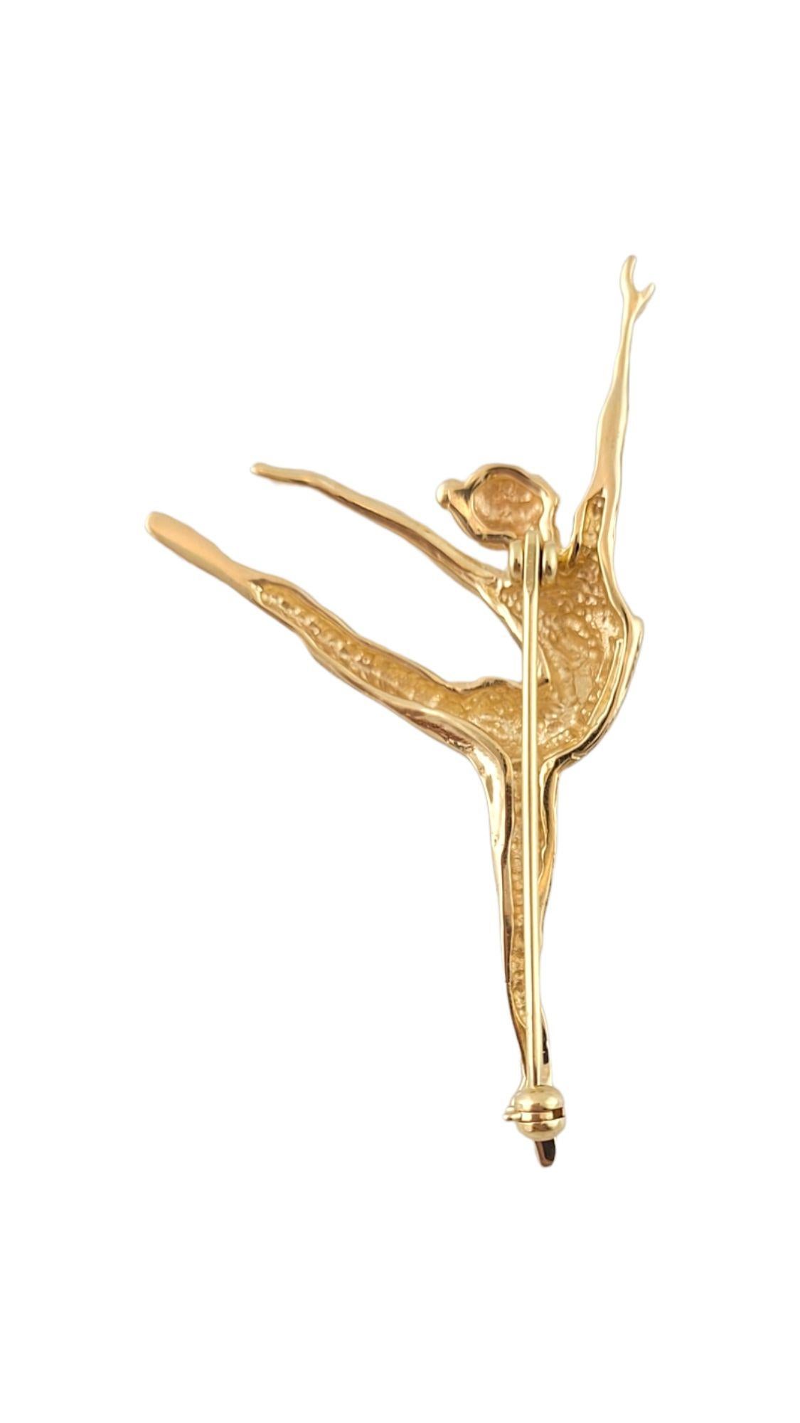 Women's 14K Yellow Gold Ballerina Dancer Pin #14627 For Sale