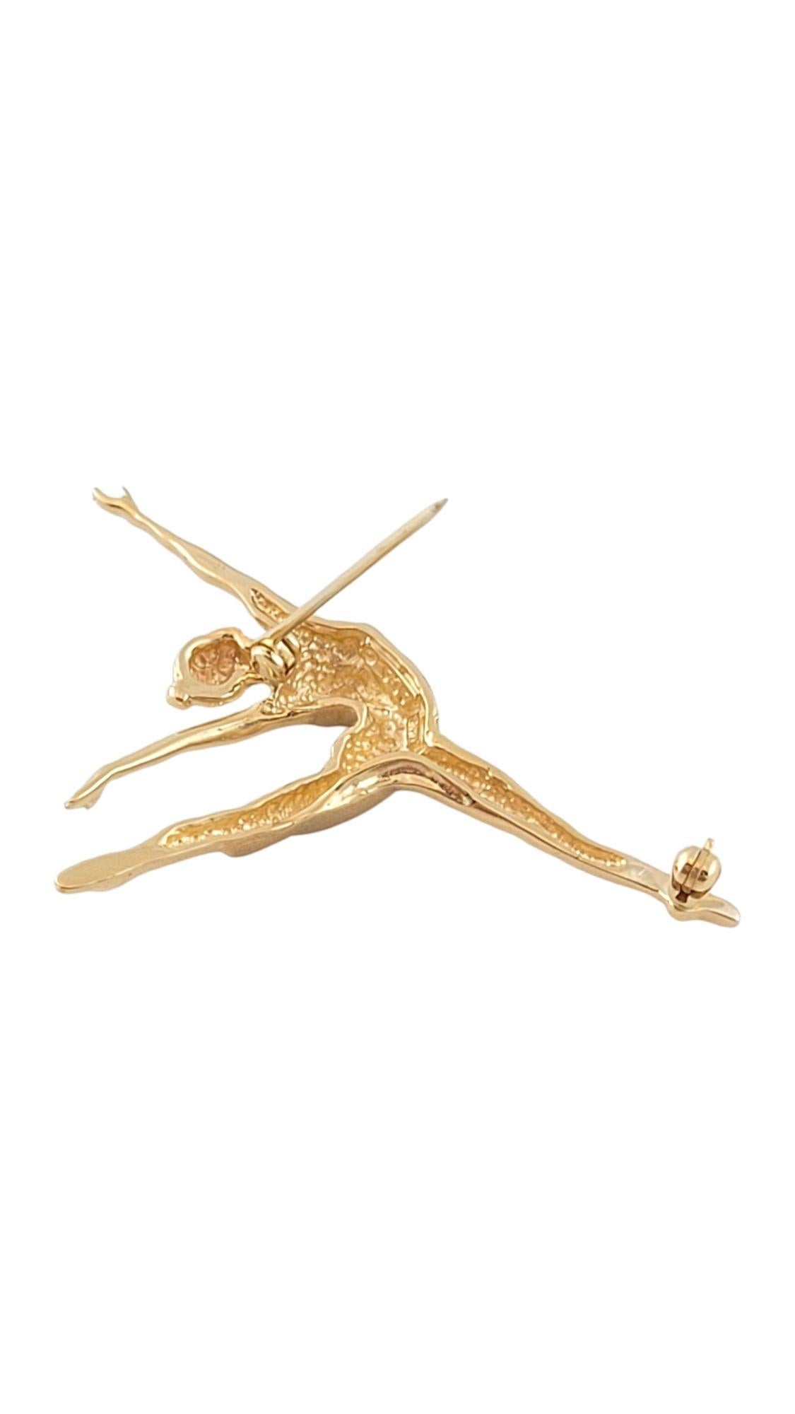 14K Yellow Gold Ballerina Dancer Pin #14627 For Sale 1