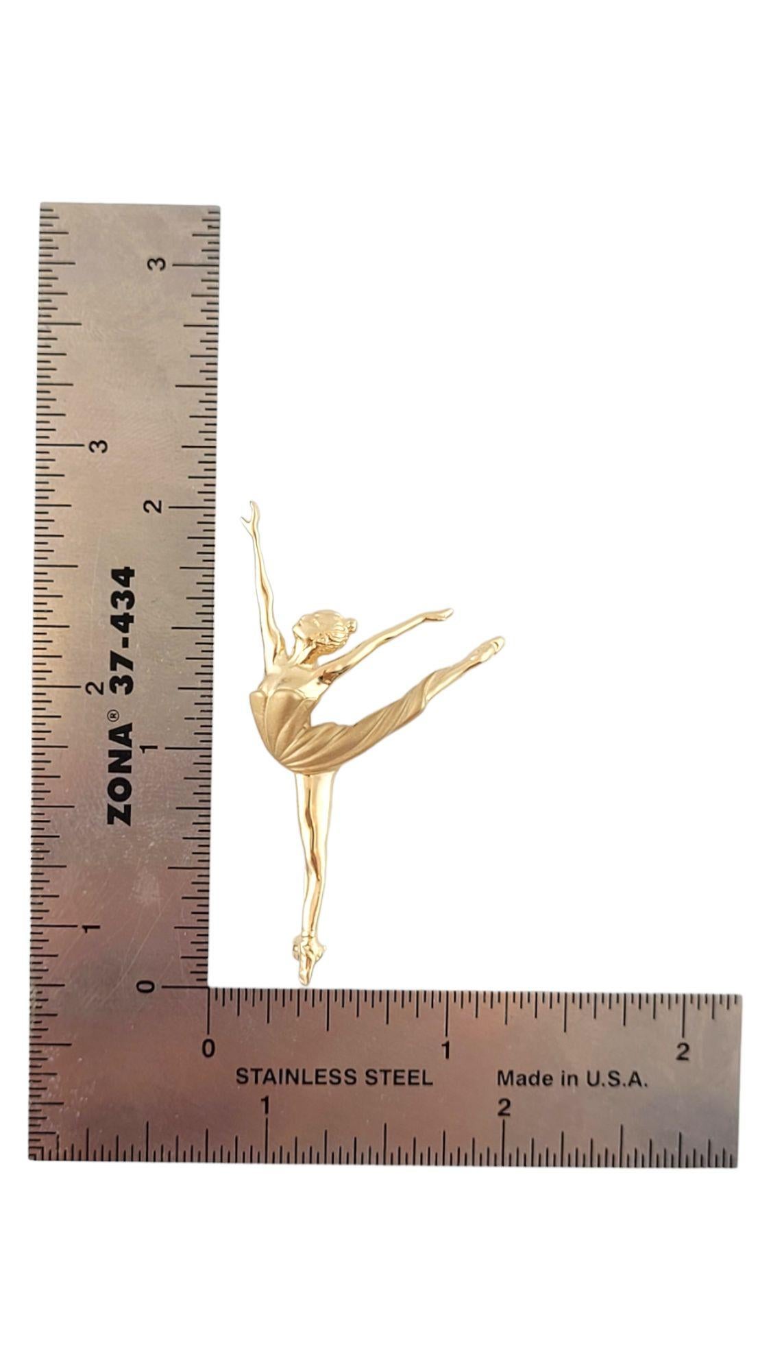14K Yellow Gold Ballerina Dancer Pin #14627 3
