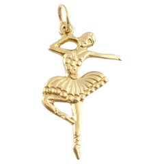 Vintage 14K Yellow Gold Ballerina Pendant #13485