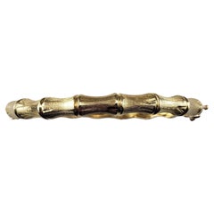 14K Yellow Gold Bamboo Bangle Bracelet #22906