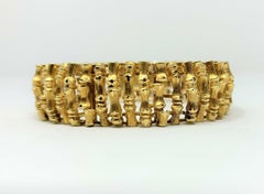 14 Karat Yellow Gold Bamboo Link UnoAErre Bracelet