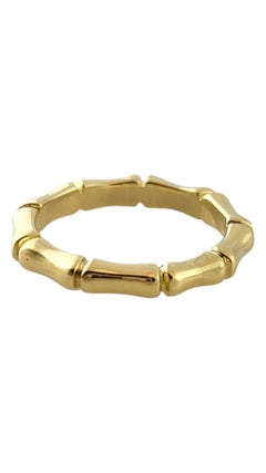 14K Yellow Gold Bamboo Ring Size 5.5 #17583
