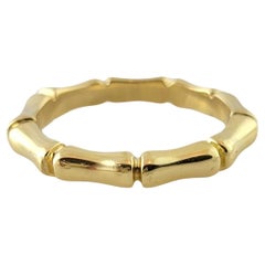 14K Yellow Gold Bamboo Ring Size 5.5 #17583