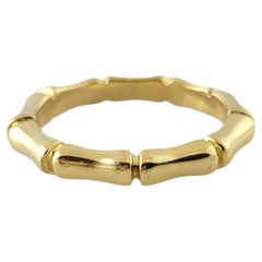 14K Gelbgold Bambus-Ring Größe 5,5 #17583