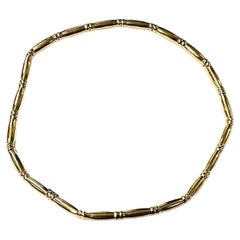14K Yellow Gold Bamboo-Style Bangle Bracelet