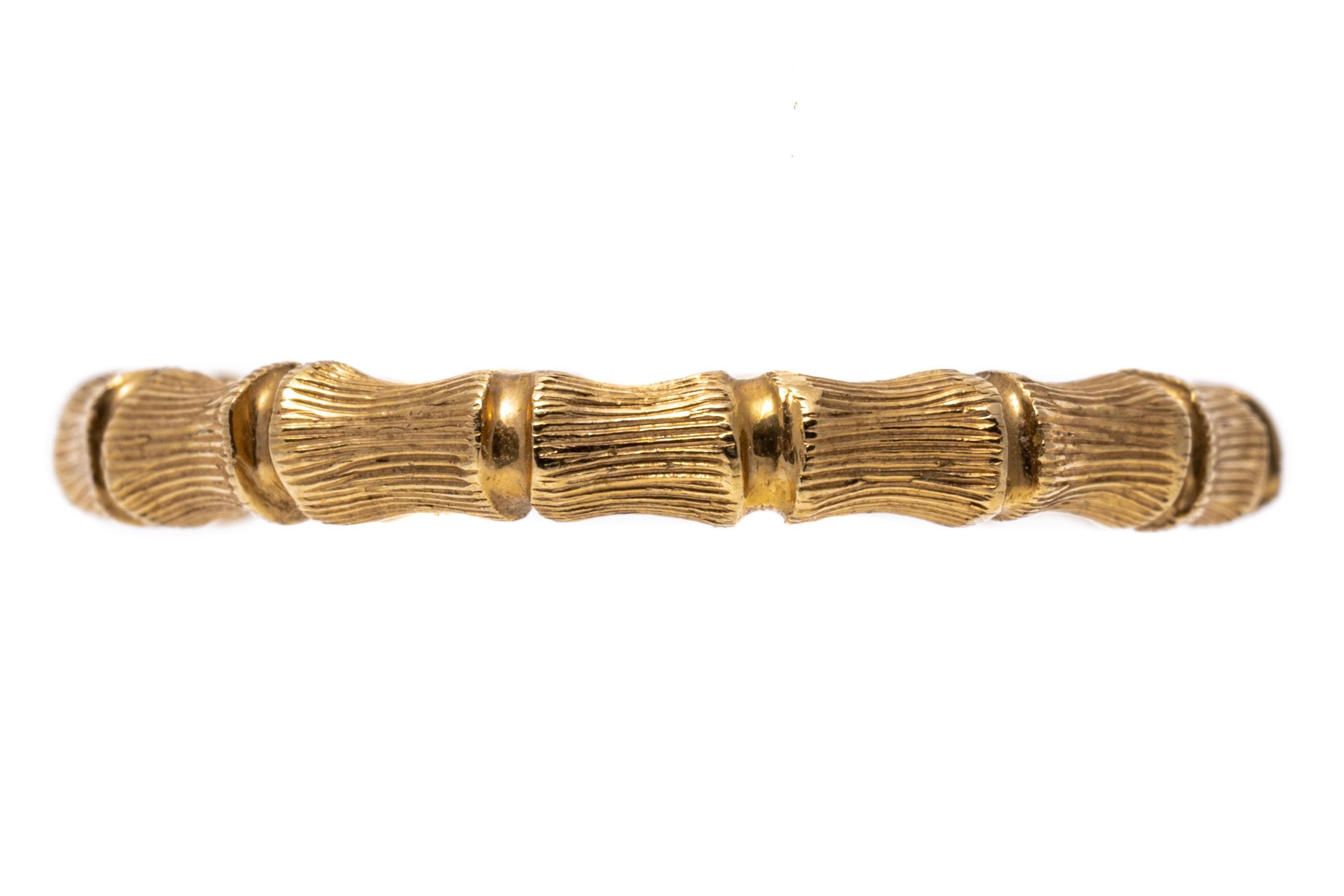 Women's 14k Yellow Gold Bamboo Style Eternity Band Ring