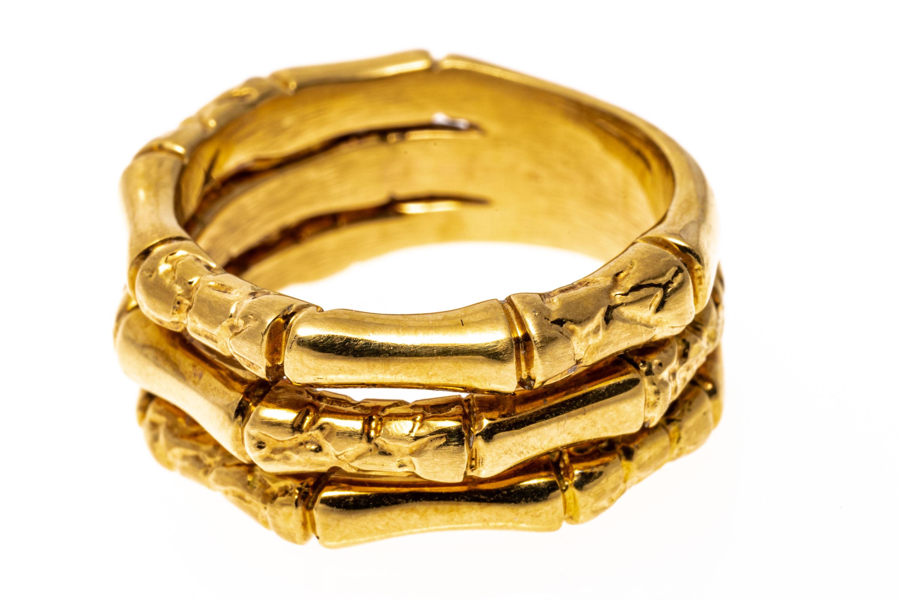 14k gold bamboo ring