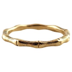 14K Yellow Gold Bamboo Style Stacking Band Ring #17690