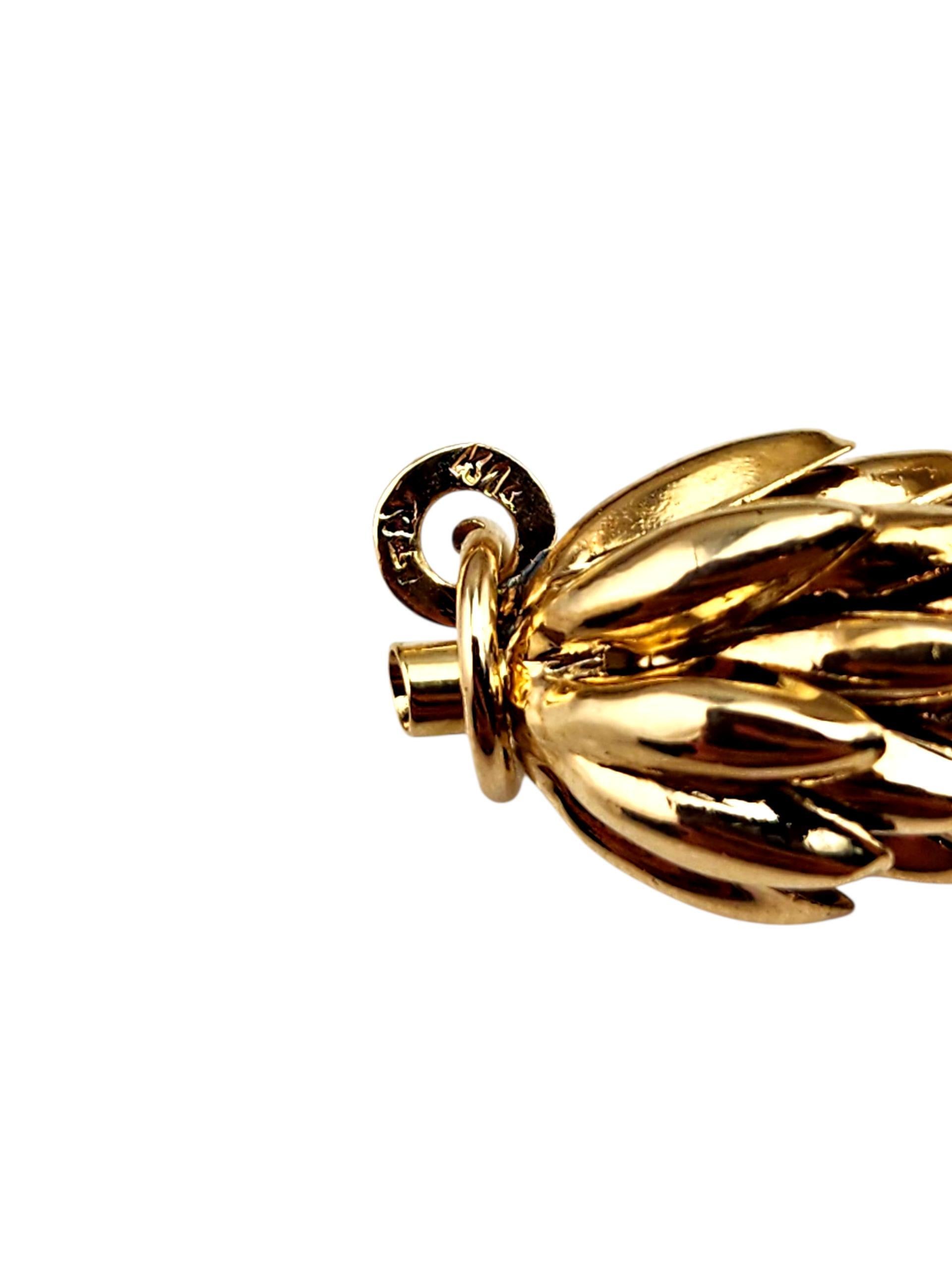 Charm a forma di mazzo di banane in oro giallo 14K #22357 in vendita 3
