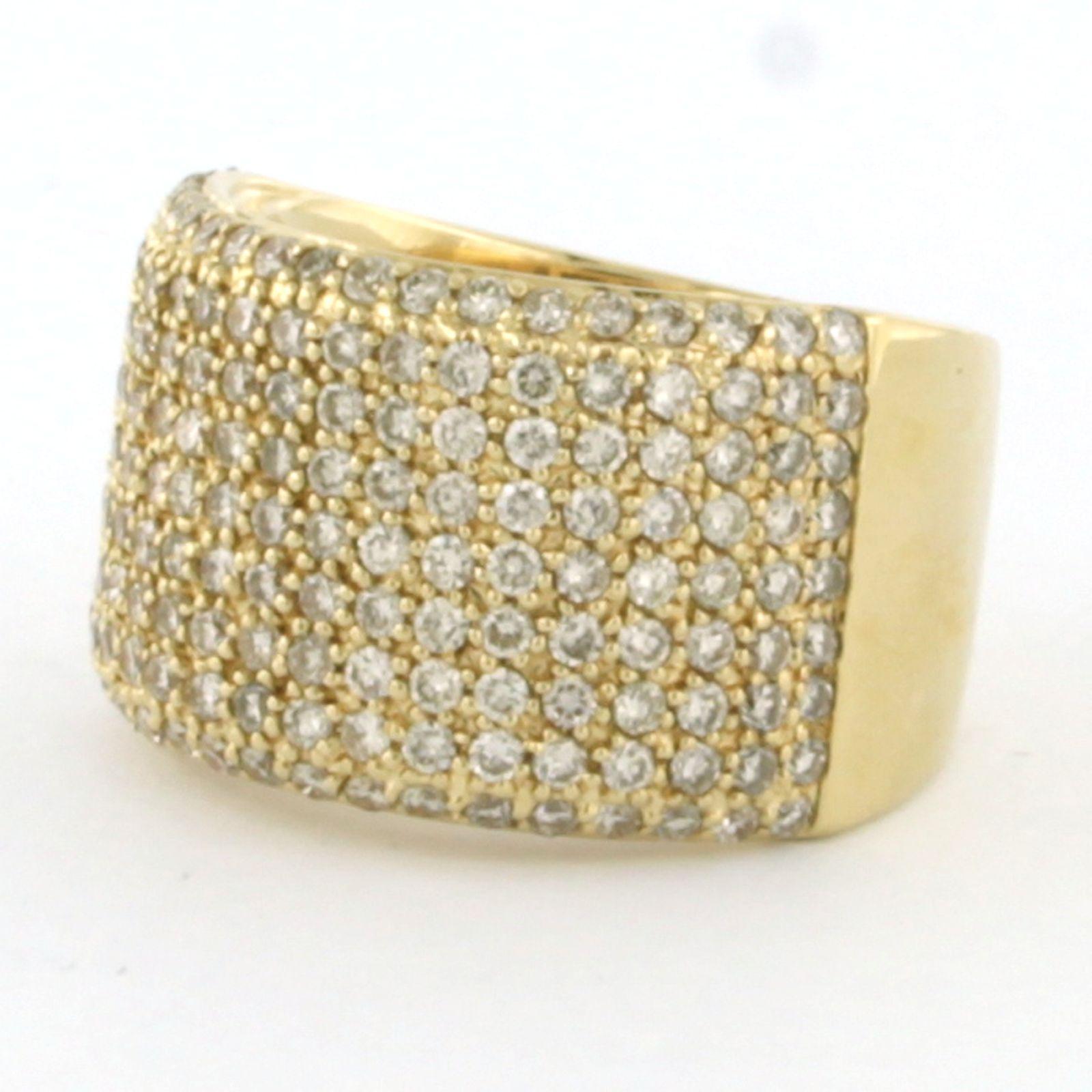 Brilliant Cut 14k yellow gold band ring set with brilliant cut diamonds up to . 2.00ct For Sale