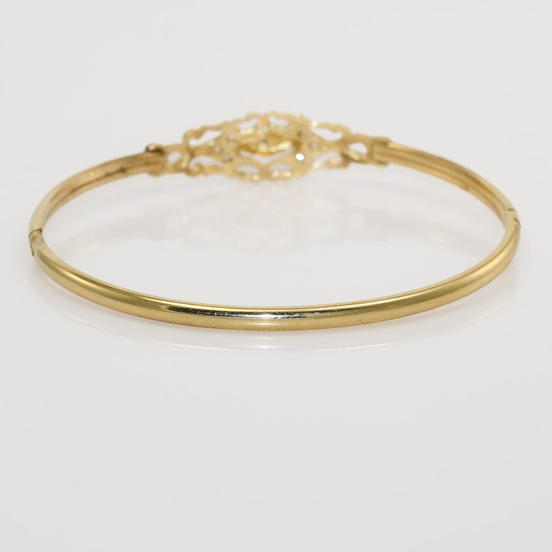 Bracelet jonc en or jaune 14 carats 6,3 g Unisexe en vente