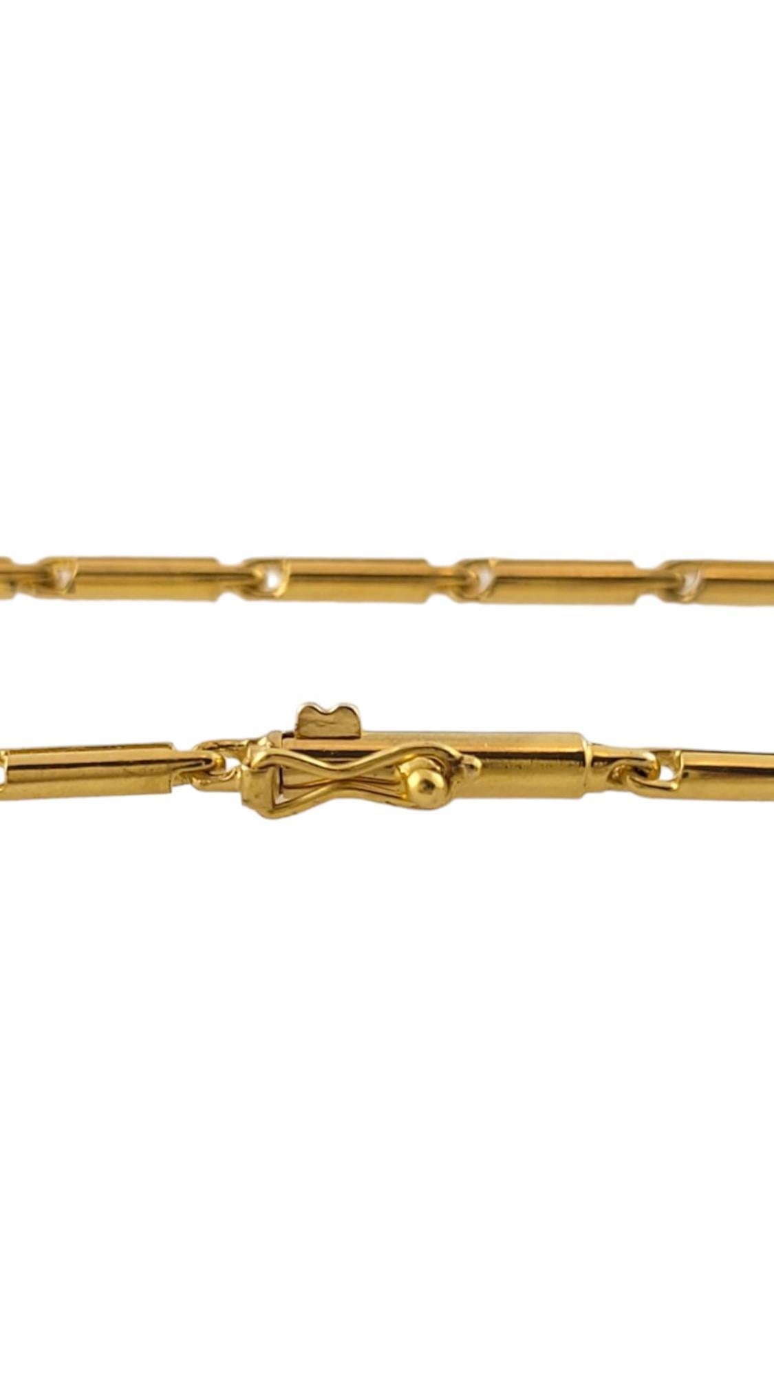 14K Yellow Gold Bar Link Bracelet #17374 In Good Condition For Sale In Washington Depot, CT