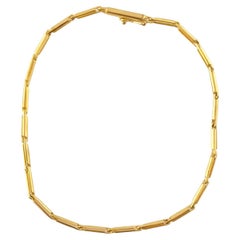 14K Yellow Gold Bar Link Bracelet #17374