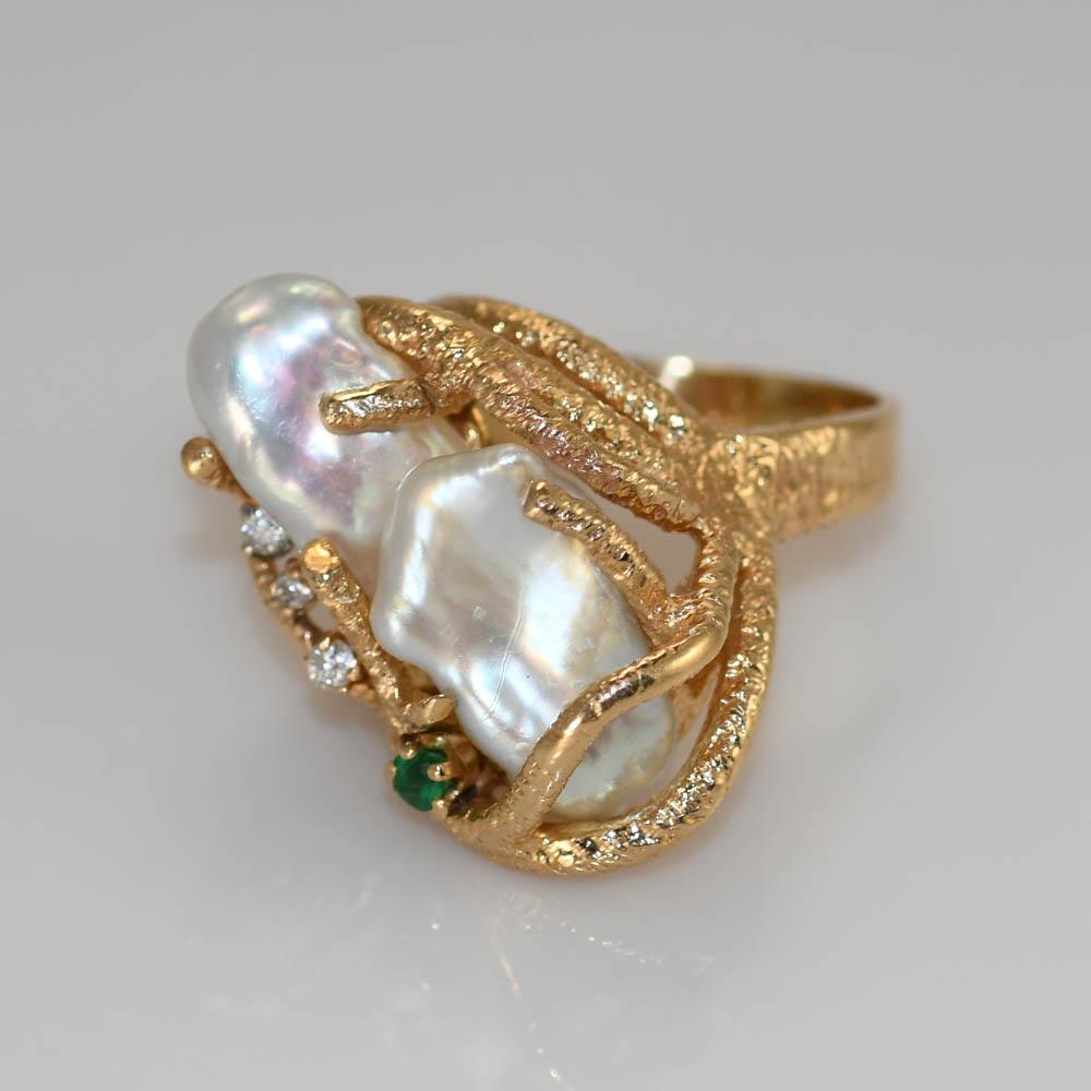 antique baroque pearl ring