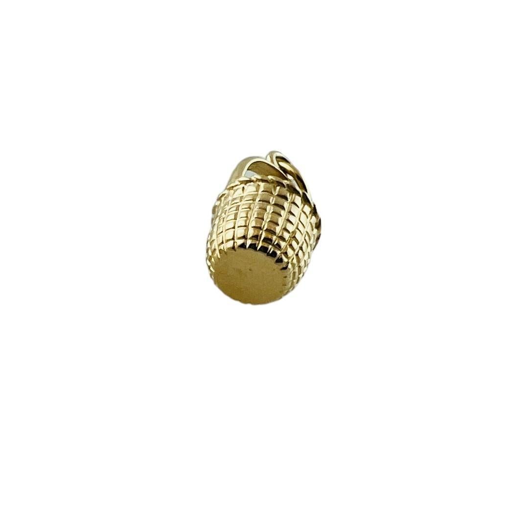 14K Yellow Gold Basket Charm #15563 For Sale 1