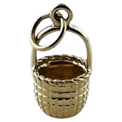 14K Yellow Gold Basket Charm #18855