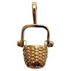 14K Yellow Gold Basket Charm #19841