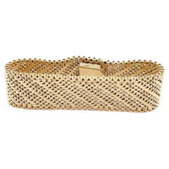 14K Yellow Gold Basket Weave Bracelet
