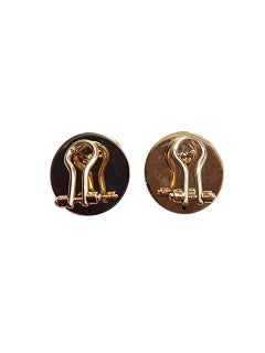 14K Yellow Gold Basket Weave Earrings #22788